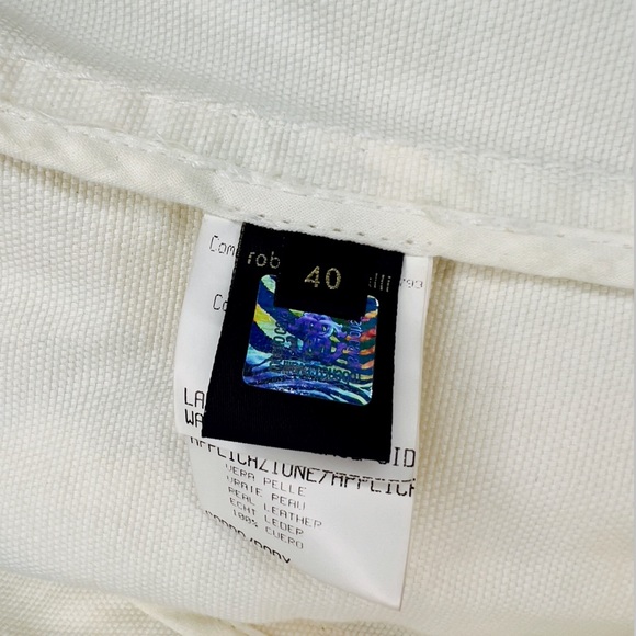 Rare Roberto Cavalli Y2K White Denim Jacket Yellow & Gold Floral Print - Size 40 - Picture 9 of 11